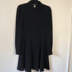 H&M Womens Dress Polka Dot Lined Button Front Size 6